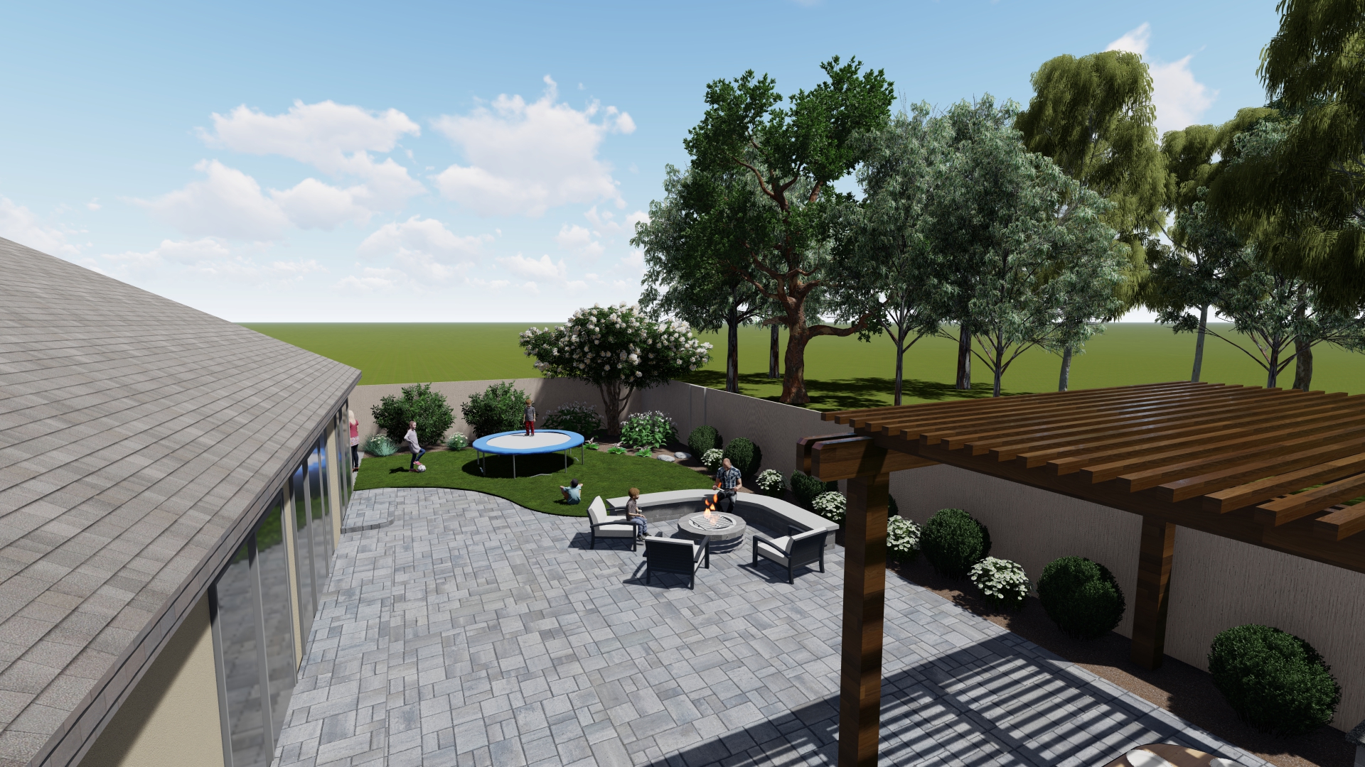 Outdoor Landscape Design 3D example 1 e